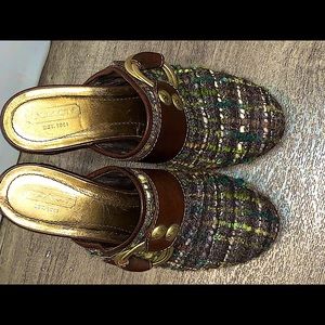 Coach heeled buckle shoes